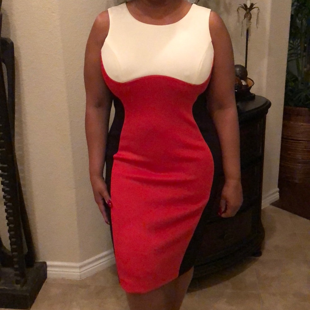 Ronni Nicole Black Orange and Beige